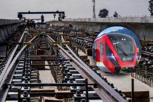 Metro de Bogotá: rieles sobre el viaducto