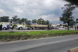 Accidente de motera en Autopista Norte de Bogotá