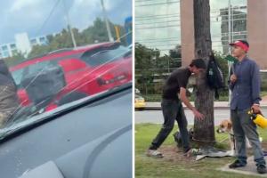 Agresión de limpiavidrios