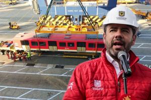 Galán confirma la llegada a Colombia del cuarto tren del metro de Bogotá
