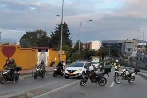 Trancón en la Avenida Suba por accidente de tránsito