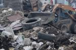 Sector afectado en el barrio Santa Fe por los escombros 