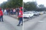 Manifestación en la Avenida El Dorado