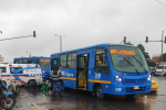 Choque entre bus, moto y bici en Suba paraliza la Av. Cali y estresa a conductores