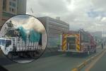 Fuego en plena NQS un carril cerrado y el trancón no perdona