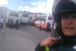 Manifestación de transportadores en Puente Aranda