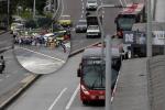 Manifestaciones bloquean TransMilenio