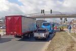 Trancón en Soacha por arreglo de tubo de gas roto