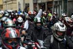 Imagen de archivo de motociclistas protestando en Bogotá