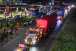 Convoy que acompañó el recorrido del Metro de Bogotá