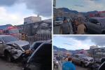 [Video] Estrellón múltiple en la Av. Comuneros con Cra. 26: camioneta quedó destrozada