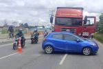 Trancón monumental en Autonorte con 201 por choque entre carro y camión