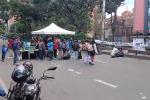 Bloqueo en calle 72 frente a la Pedagógica