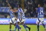 Jugadores de Millonarios celebrando un gol contra el América