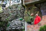 Galán visitando obra para proteger casas en Usaquén