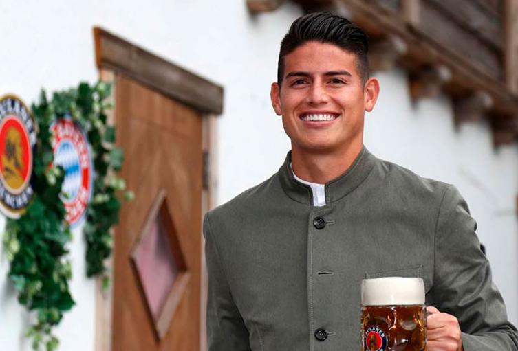 James Rodríguez durante la celebración del Oktoberfest 2018