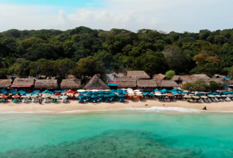 Playa Blanca, en la Isla de Barú, en Cartagena