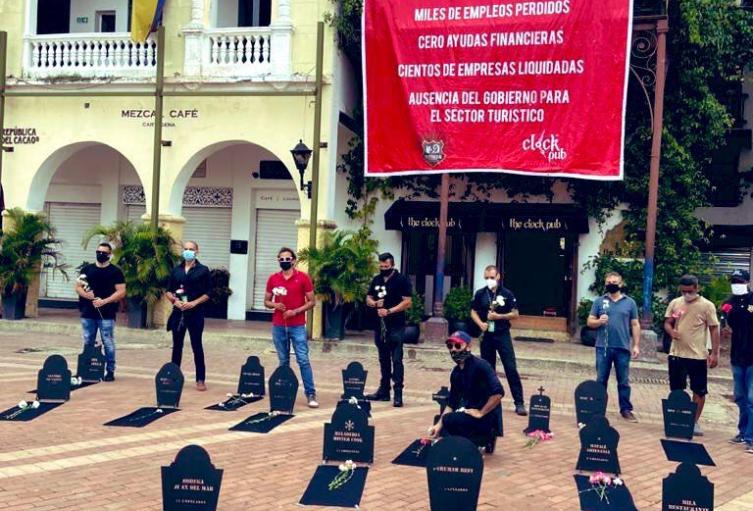 Acto simbólico en el Centro Histórico de Cartagena