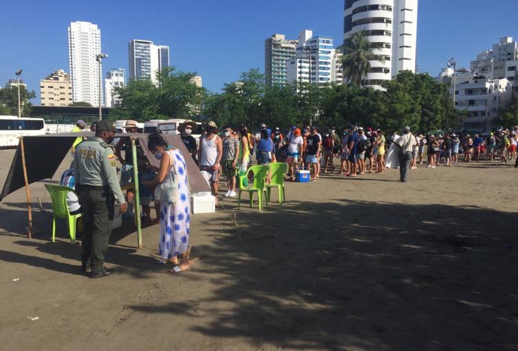 Para evitar desórdenes y aglomeraciones, habilitan punto de embarque en un sector de Bocagrande