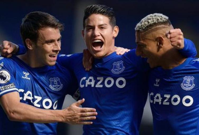 James Rodríguez, jugador del Everton
