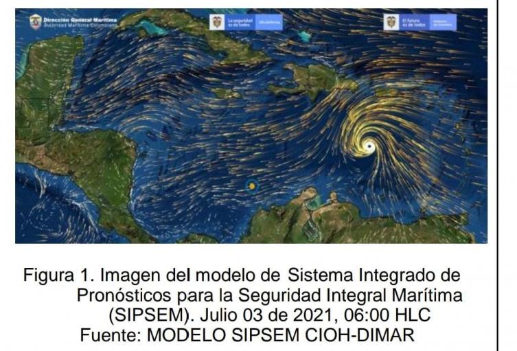 Mantiene vientos sostenidos de 65 nudos, es decir, 120 km/h