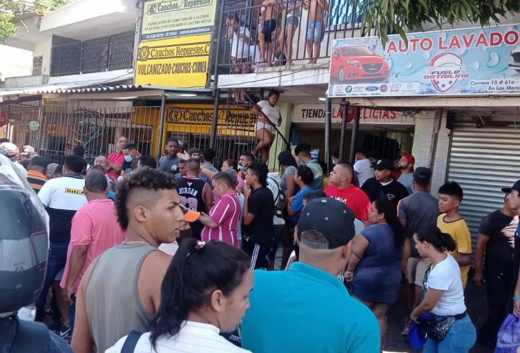 Sitio del atentado criminal.