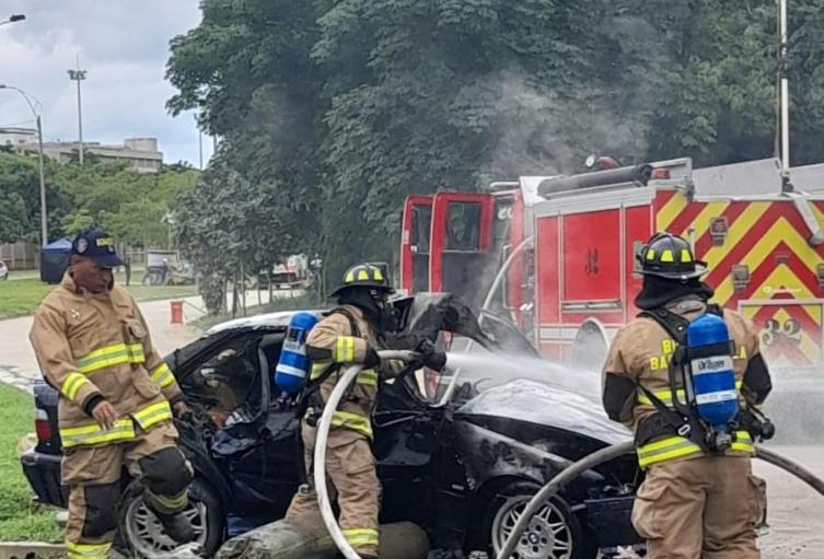 Accidente de carro en Barranquilla 