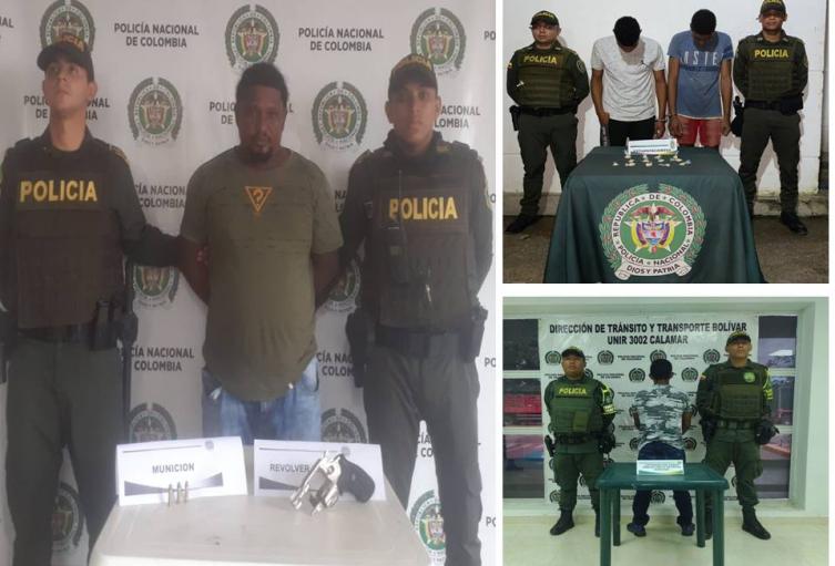 Capturados por la Policía Bolívar