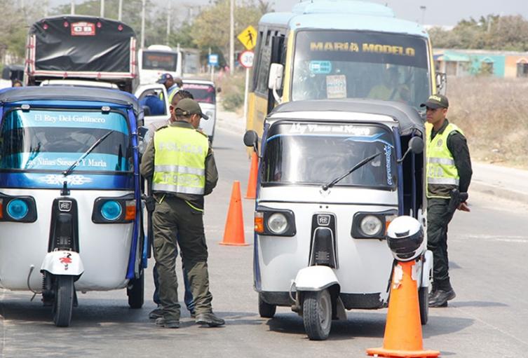 Motocarros en Malambo.