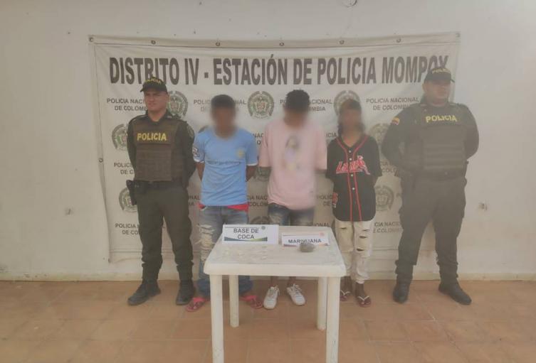 Capturados por vender drogas a las afueras de colegios y parques