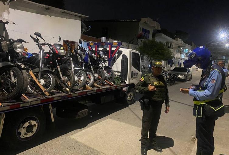 Motos recuperadas por las autoridades