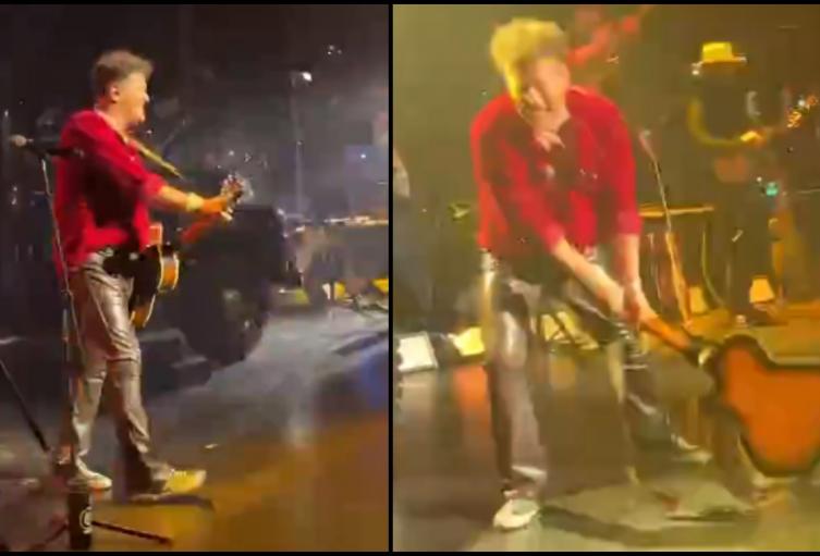 Carlos Vives rompe su guitarra