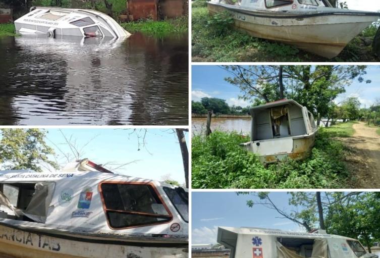 Las ambulancias llevan varios meses a la intemperie