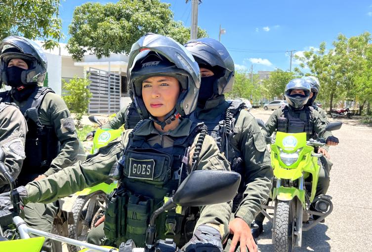 Subintendente Aurora Romero Suárez, comandante Grupo de Operaciones Especiales, Policía Metropolitana de Cartagena de Indias.
