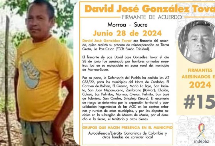 Gonzales Tovar había sido reportado como desaparecido desde el pasado 28 de junio