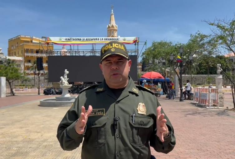 Coronel Gelver Yecid Peña Araque, comandante de la Policía Metropolitana de Cartagena