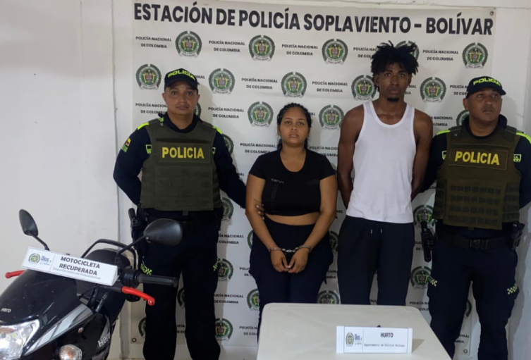 Captura por robo de moto