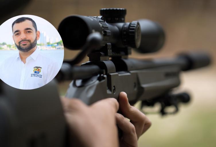 Secretario de Seguridad de Bolívar, Manuel Berío - Fusil
