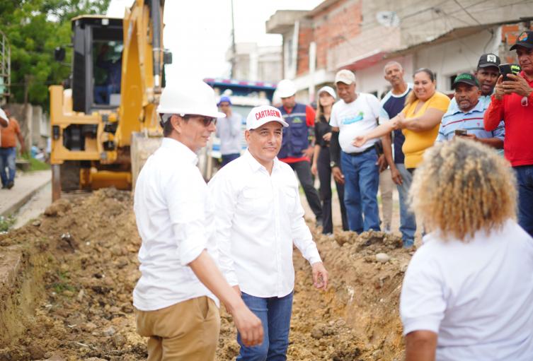 Obras viales en Cartagena