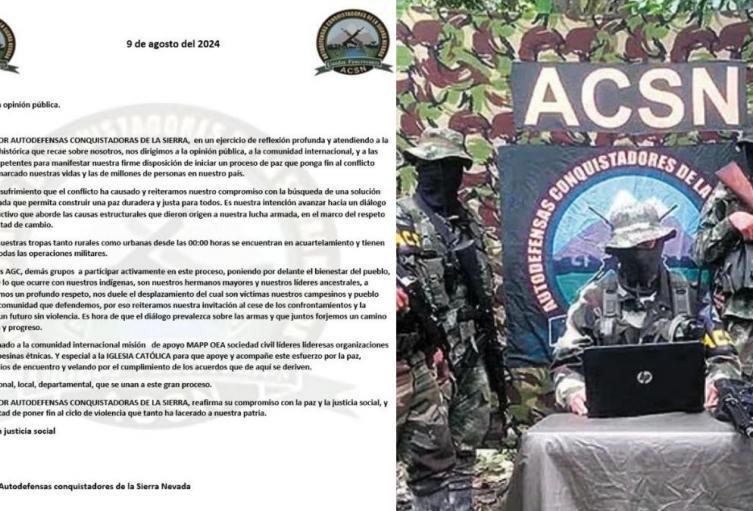 Autodefensas Conquistadores de la Sierra Nevada anunciaron el cese de las operaciones militares