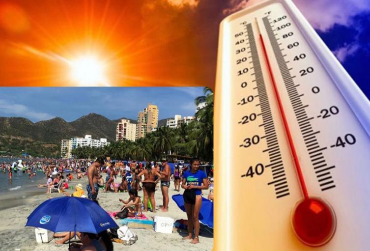 ¡Altas temperaturas en Santa Marta! La ciudad llegó a los 50 grados de sensación térmica