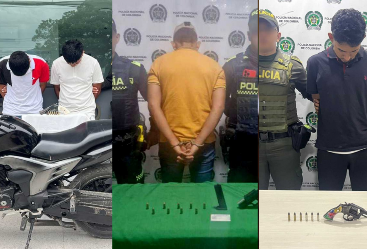 ¡Cayeron! Capturan a 4 delincuentes armados en operativos policiales en Cartagena