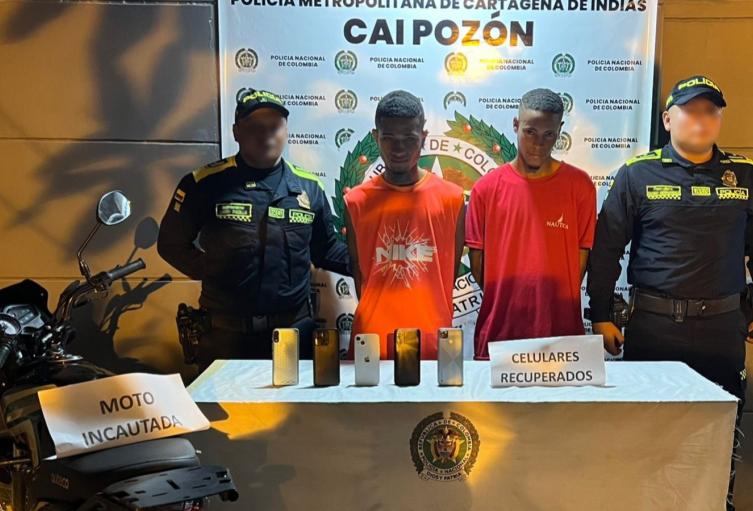 Capturados en el barrio El Pozón. 