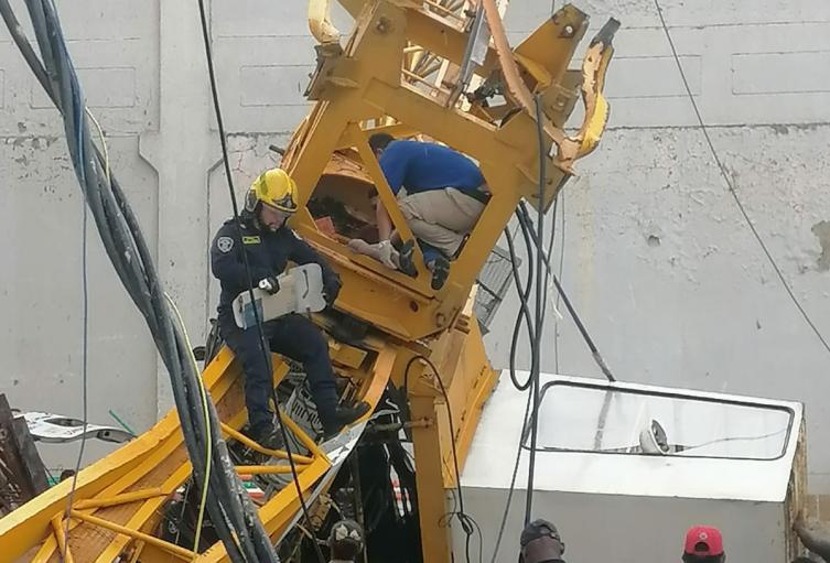 Colapso de grua Cartagena