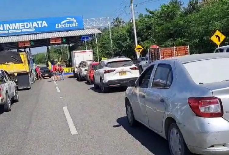 Manifestaciones a la altura de Turbaco, Bolívar