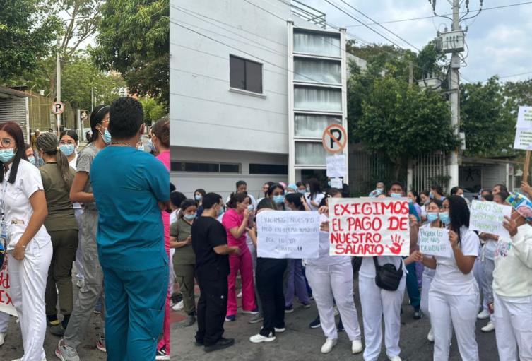 Suspensión de servicios por protestas de trabajadores pone en riesgo a pacientes en la clínica El Prado de Santa Marta