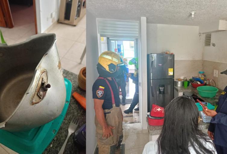 explosión de olla a presión causó heridas en el rostro de una mujer de 56 años