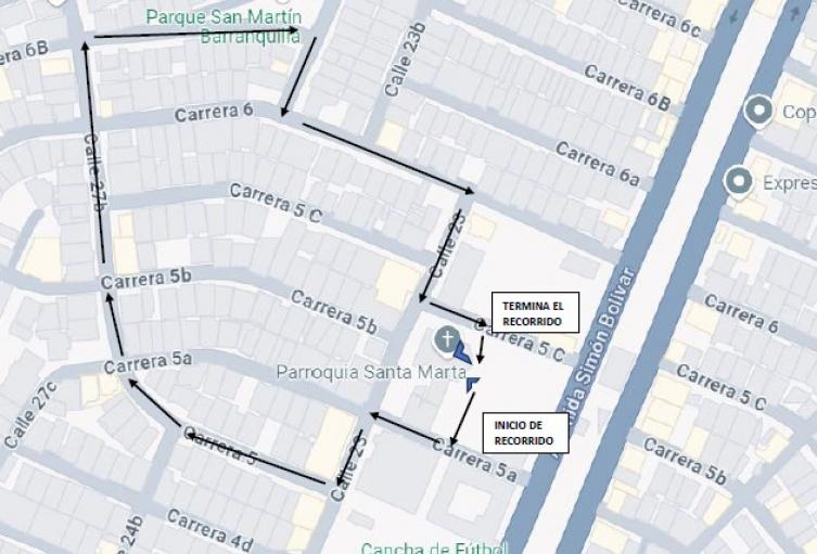 Cierre vial procesión 