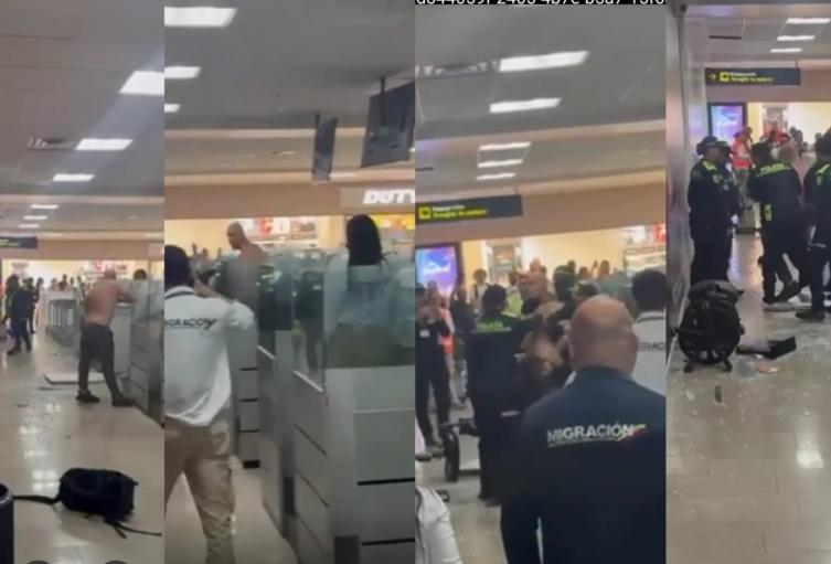 Extranjero causó desmanes en oficinas de Migración del aeropuerto de Cartagena