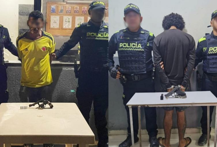 Capturan en Cartagena a dos hombres con armas de fuego en medio de un operativo